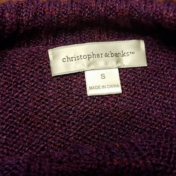 👸🧣🧥 Christopher & Banks Plum Sweater - Picture 2 of 7